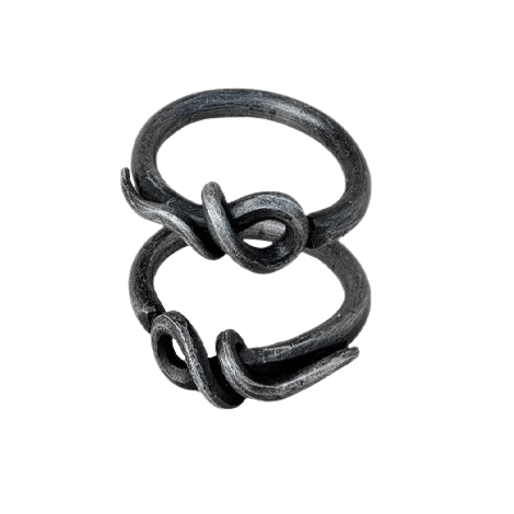 IRON NAPKIN RING (BLACK) SET OF 2